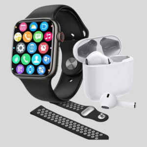 Montre connectée W26 Pro Max + Earpods gratuits et montre intelligente à écran tactile 2 sangles
